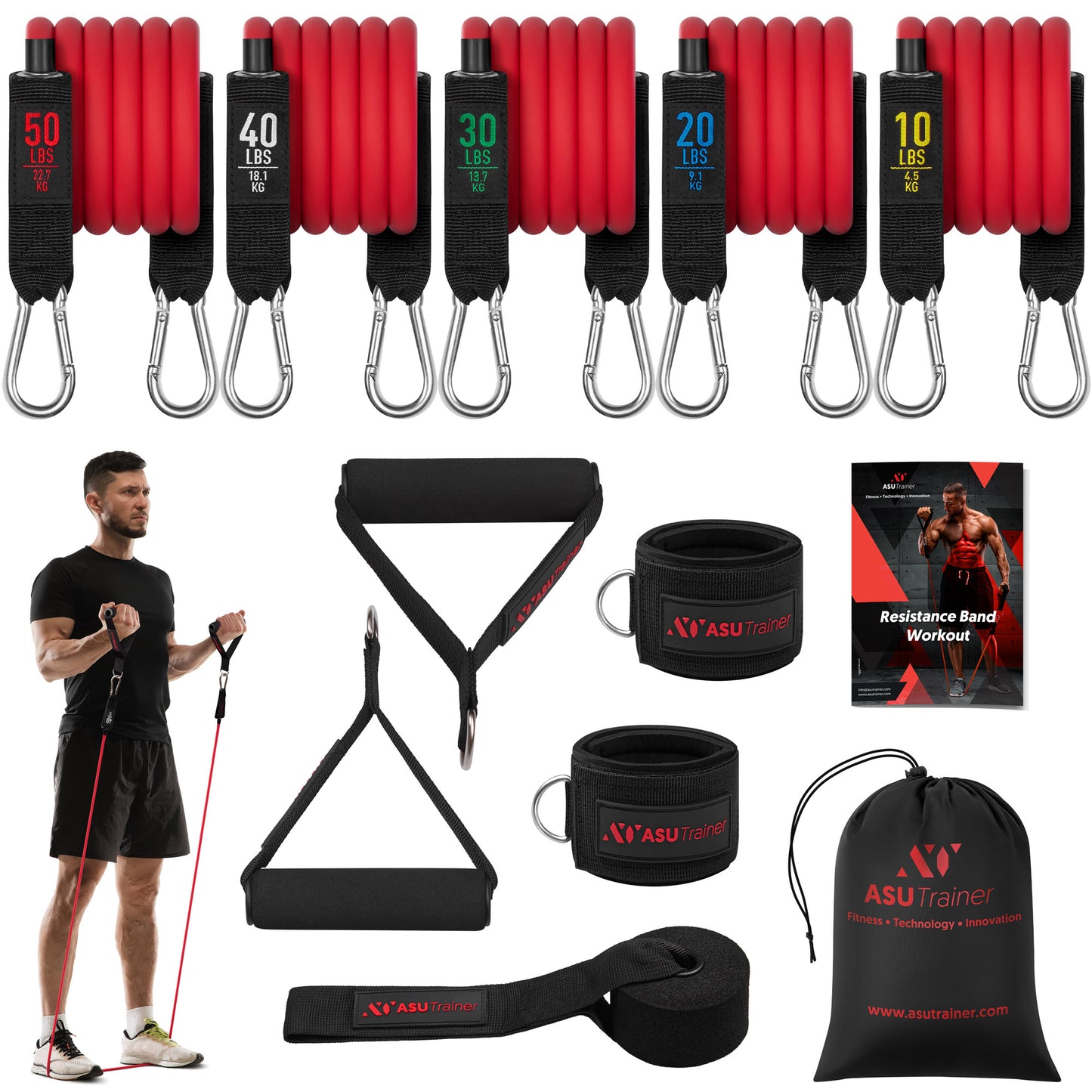 Resistance Tube Bands By ASU Trainer