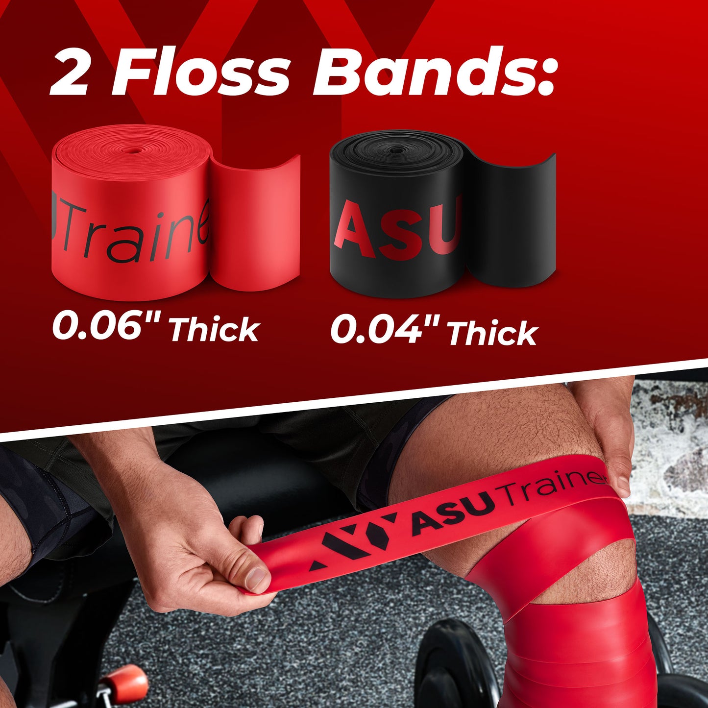 Pro-Grade Muscle Floss Band (Set of 2) By ASU Trainer